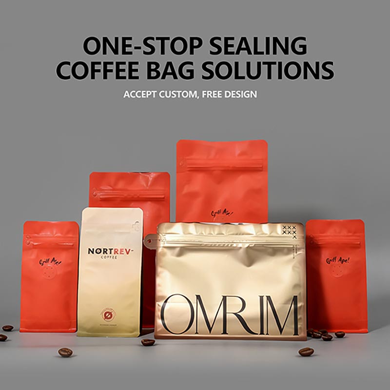 Moisture-proof and light-proof coffee packaging bags